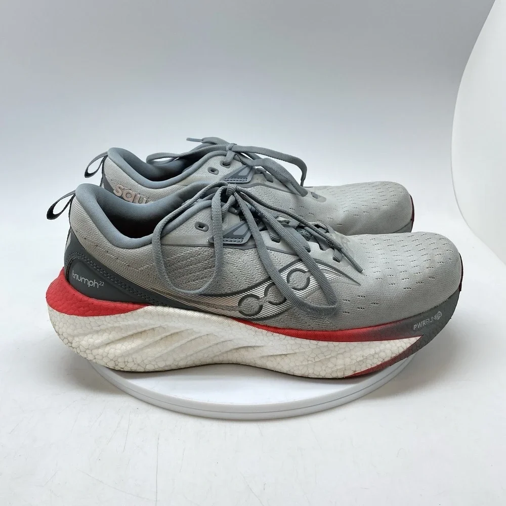 Saucony Triumph 22 Shoes Womens 10 S10964-210 Gray Running Gym Sneakers